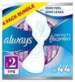 Always Infinity Long (Size 2) Wings Sanitary Towels 11 Pads x4 Bundle GOODS Boots   