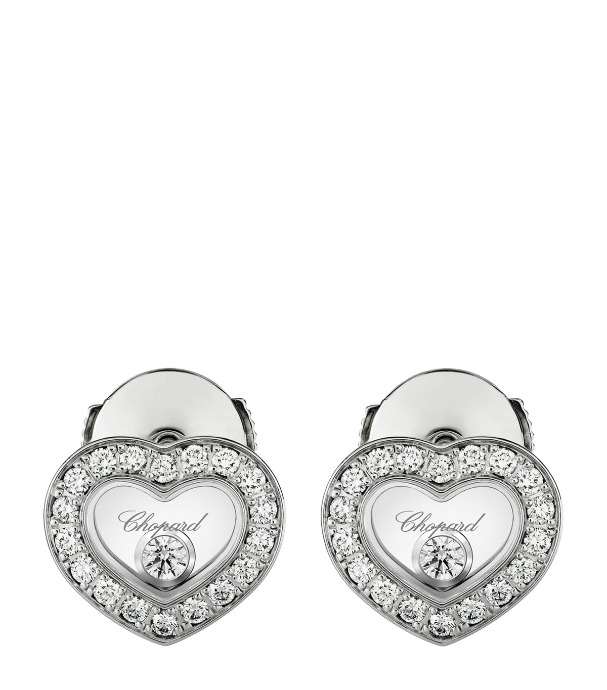 Chopard White Gold and Diamond Happy Diamonds Icons Earrings - British product