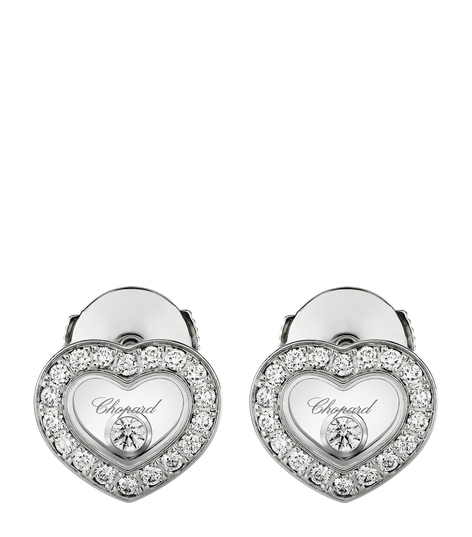 Chopard White Gold and Diamond Happy Diamonds Icons Earrings - British product