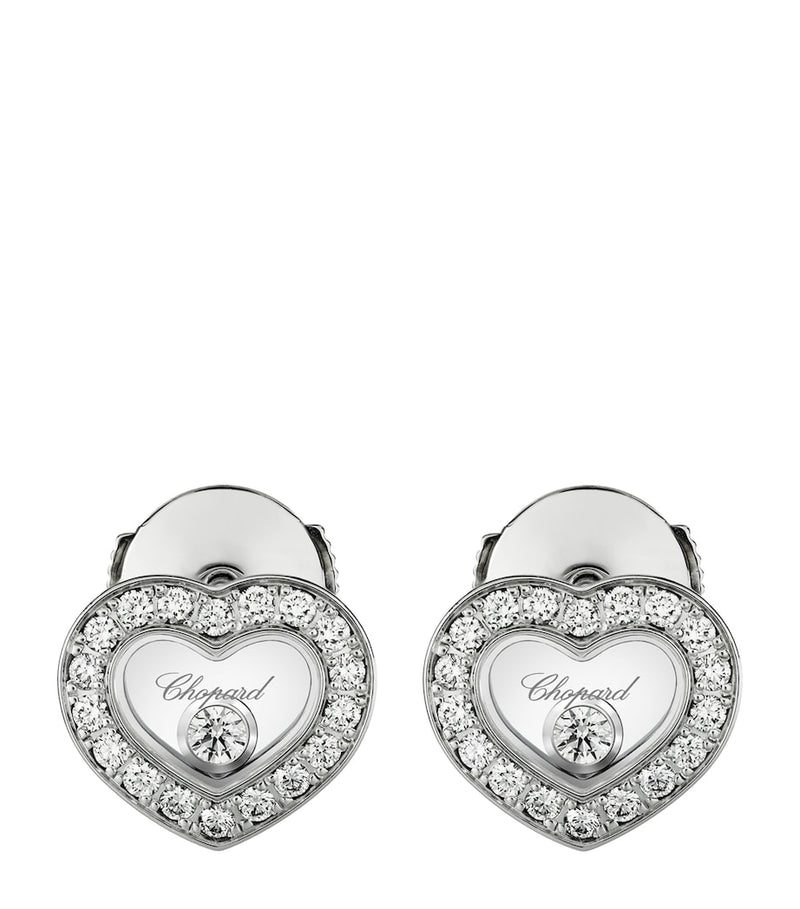 Chopard White Gold and Diamond Happy Diamonds Icons Earrings - British product