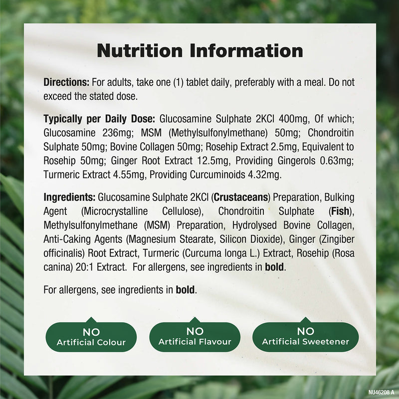 Nature's Truth high strength joint support supplement 60 tablets (British brand)