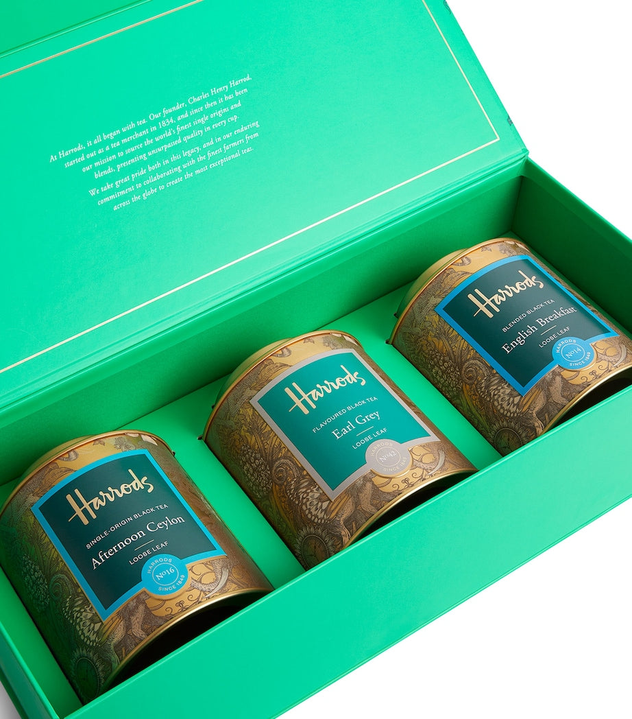Harrods Classic Loose Leaf Tea Selection 3x125g - British product