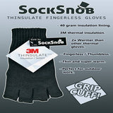 Thinsulate men's winter fingerless gloves (British brand)
