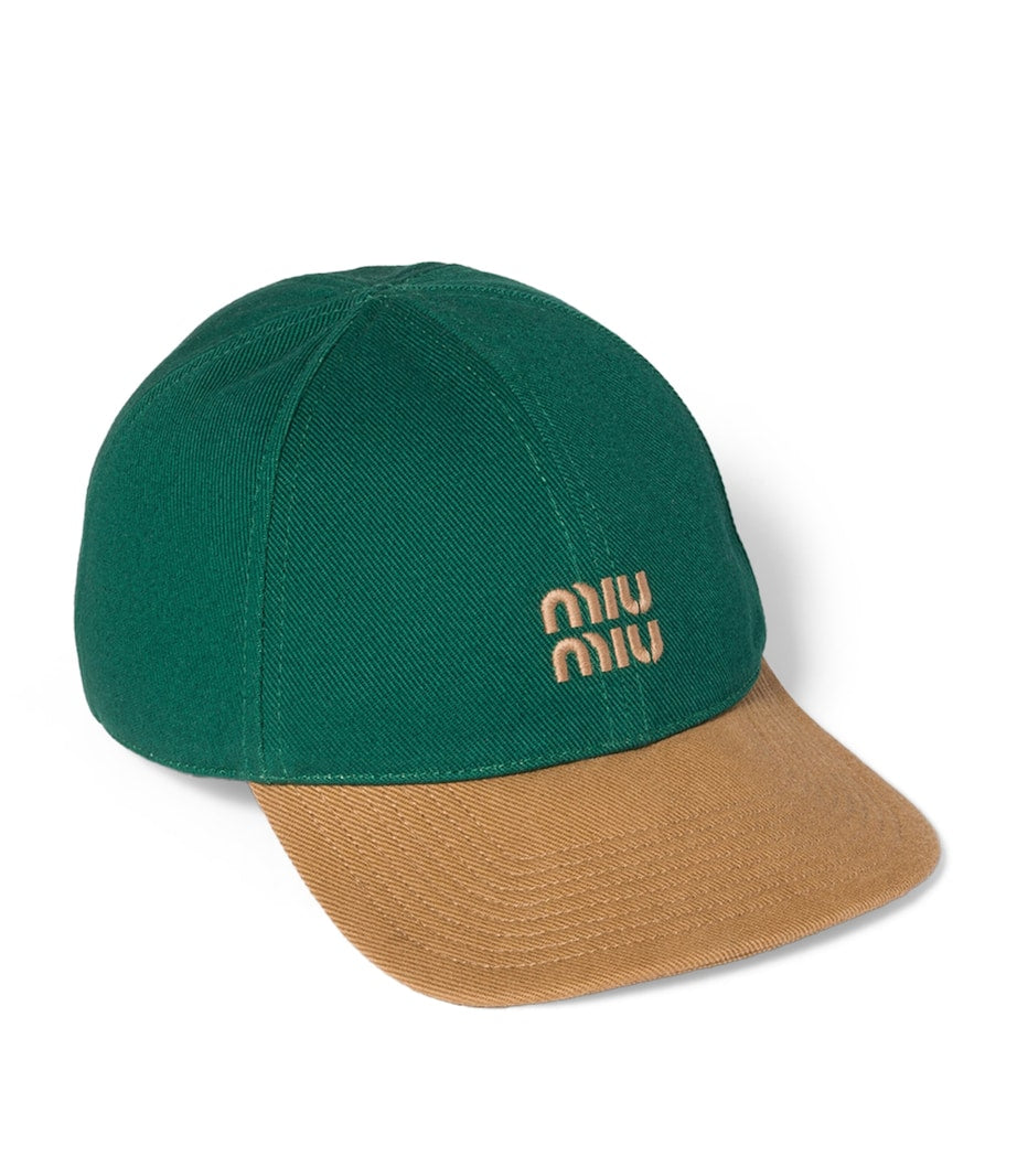 Miu Miu drill baseball cap (British brand)