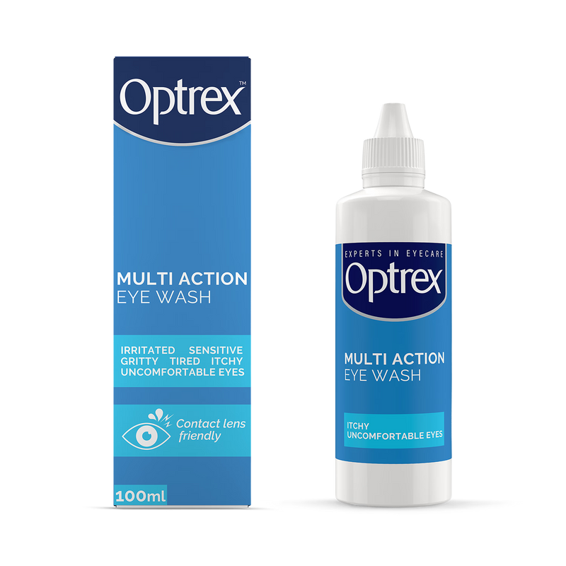 Optrex Multi Action Eye Wash with Flexiseal Eye Bath (British brand)