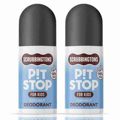 Superdrug Scrubbingtons Pit Stop Kids Deodorant Coconut Scent 2x75ml- Buy online at McGrocer