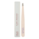 MUA slanted tip tweezers for eyebrow grooming, imported from the UK