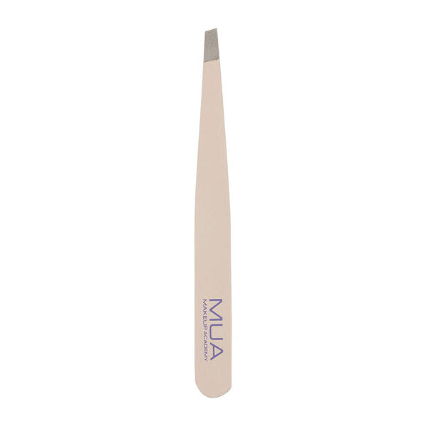 MUA slanted tip tweezers for eyebrow grooming, imported from the UK
