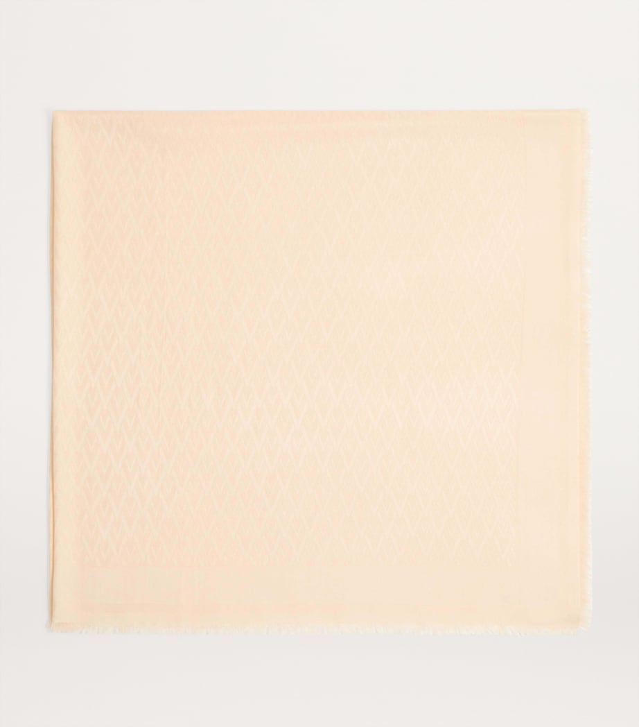 Valentino Garavani silk-wool scarf neutral, UK version