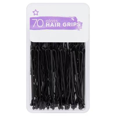 Superdrug Hair Grips Black 70 Pieces