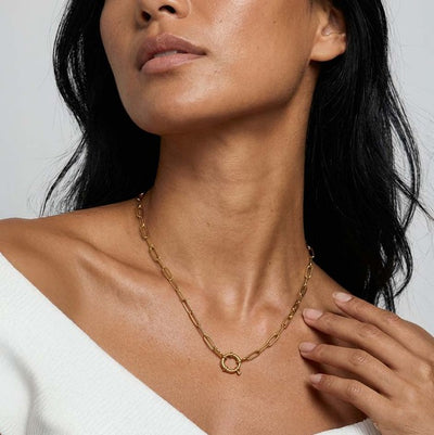 Superdrug MUCHV Gold Link Chain Charm Holder Necklace 45cm- Buy online at McGrocer