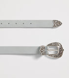 Eleventy Texas-buckle suede belt, imported from the UK