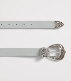 Eleventy Texas-buckle suede belt, imported from the UK