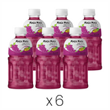 Mogu Mogu grape drink with nata de coco, 6-pack (British brand)