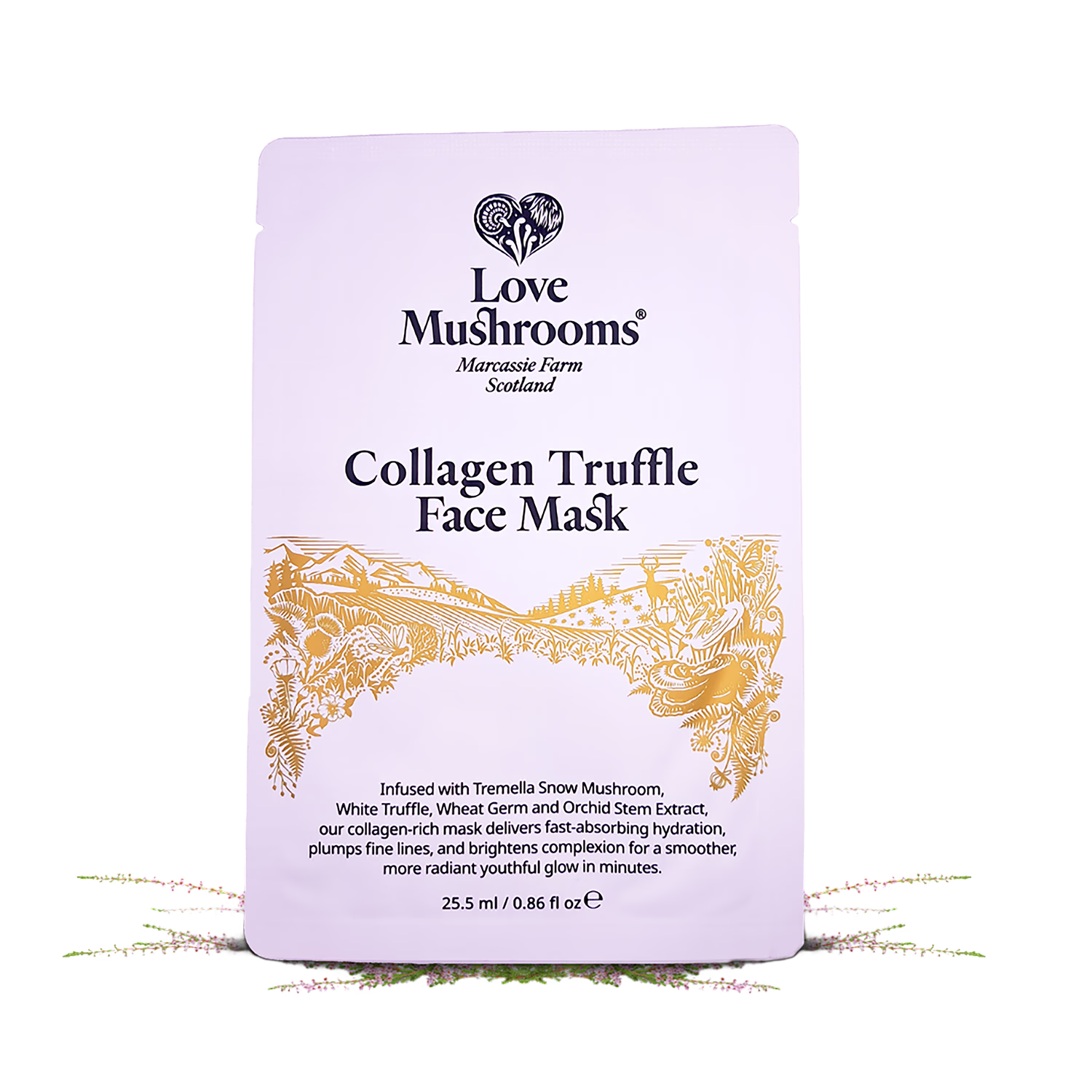 Love Mushrooms collagen truffle face mask 5 pack (British brand)
