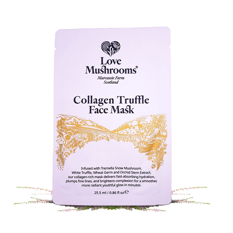 Love Mushrooms collagen truffle face mask 5 pack (British brand)