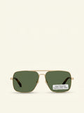 Gucci GG1289S rectangle-frame metal sunglasses with gold-tone frame, UK version
