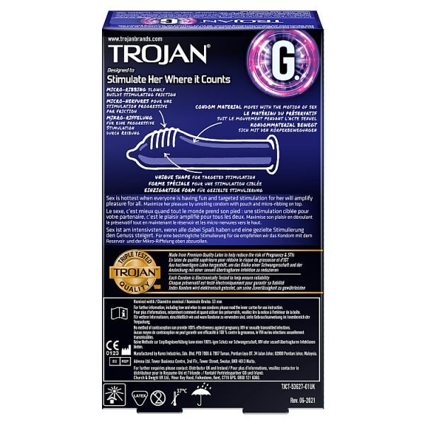 DNR Trojan G-Spot Condoms 10Ct GOODS Superdrug   