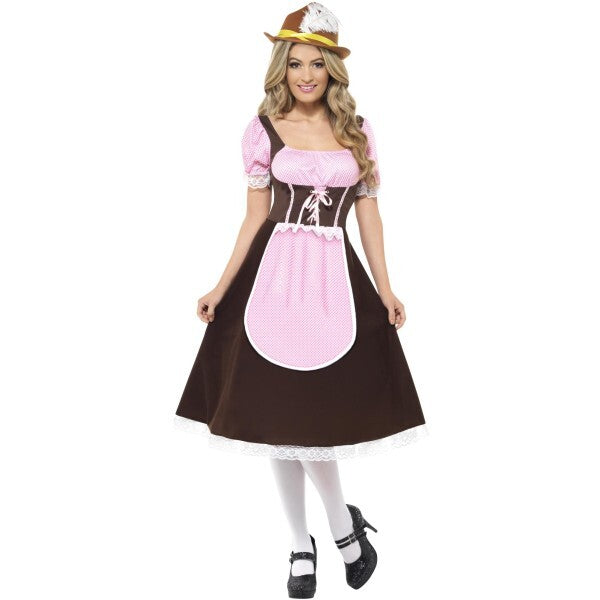 Smiffys Tavern Girl Costume brown long dress (British brand)