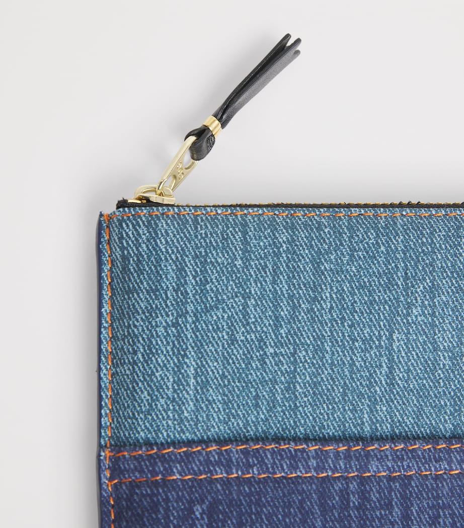 Comme Des Garçons wallet lambskin denim-patch 16x21.5cm (British brand)
