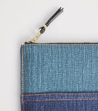Comme Des Garçons wallet lambskin denim-patch 16x21.5cm (British brand)