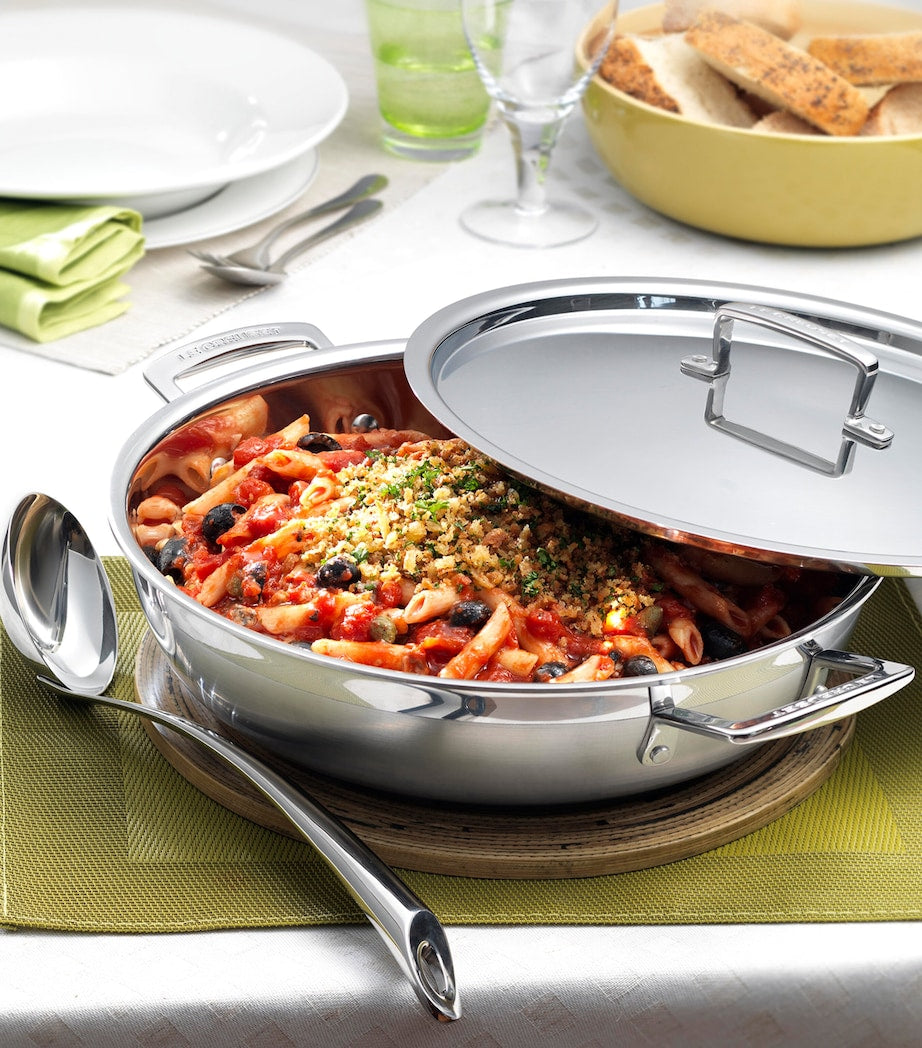Le Creuset 3-ply shallow casserole dish 26cm, imported from the UK