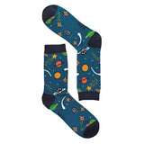 Mr Heron novelty bamboo socks solar system pattern (British brand)