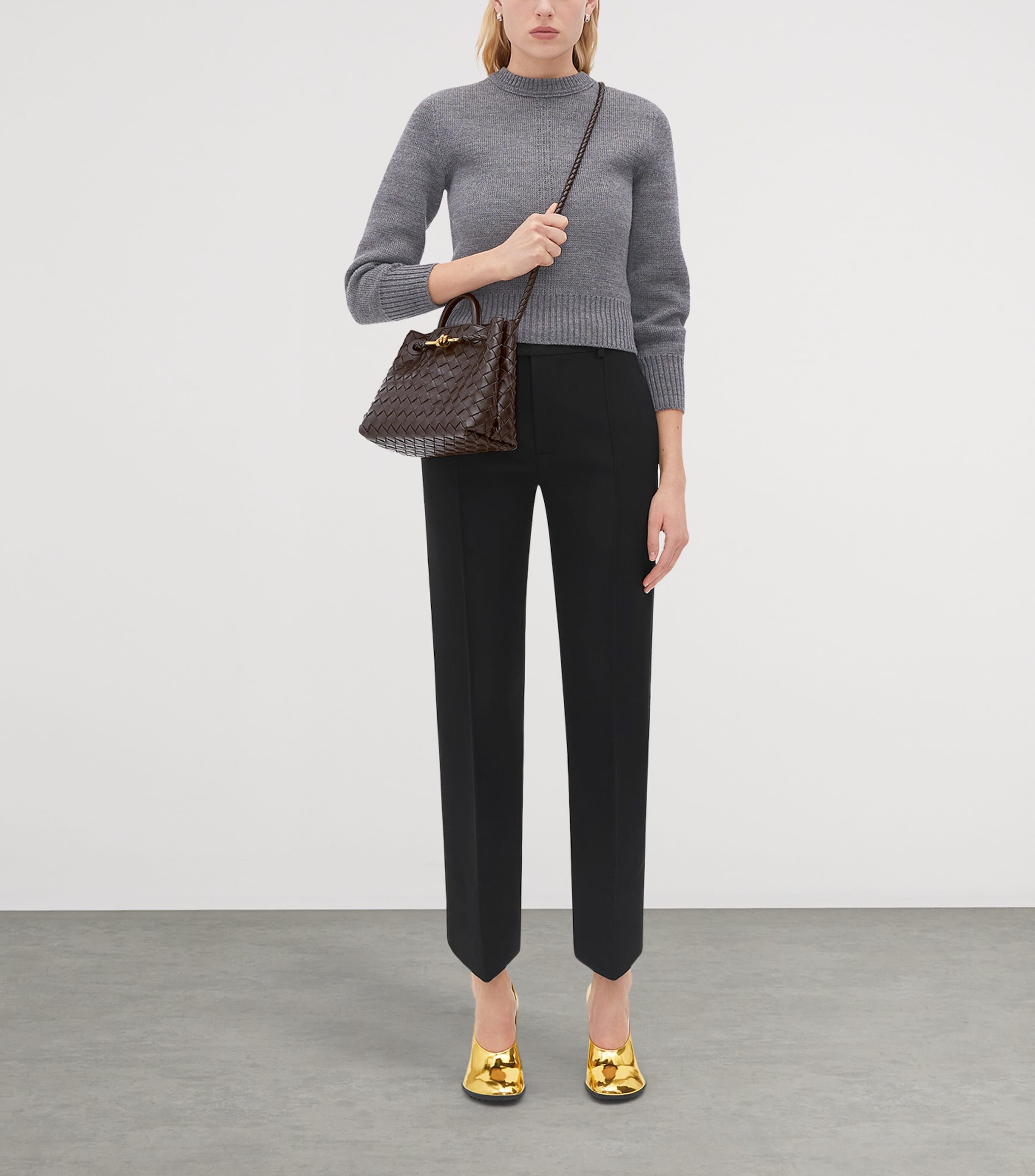 Bottega Veneta small leather Andiamo top-handle bag, UK version