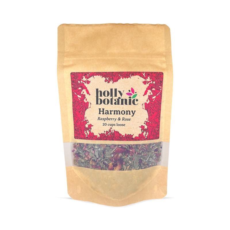 Holly Botanic Harmony Tisane raspberry and rose 20 cup loose (British brand)