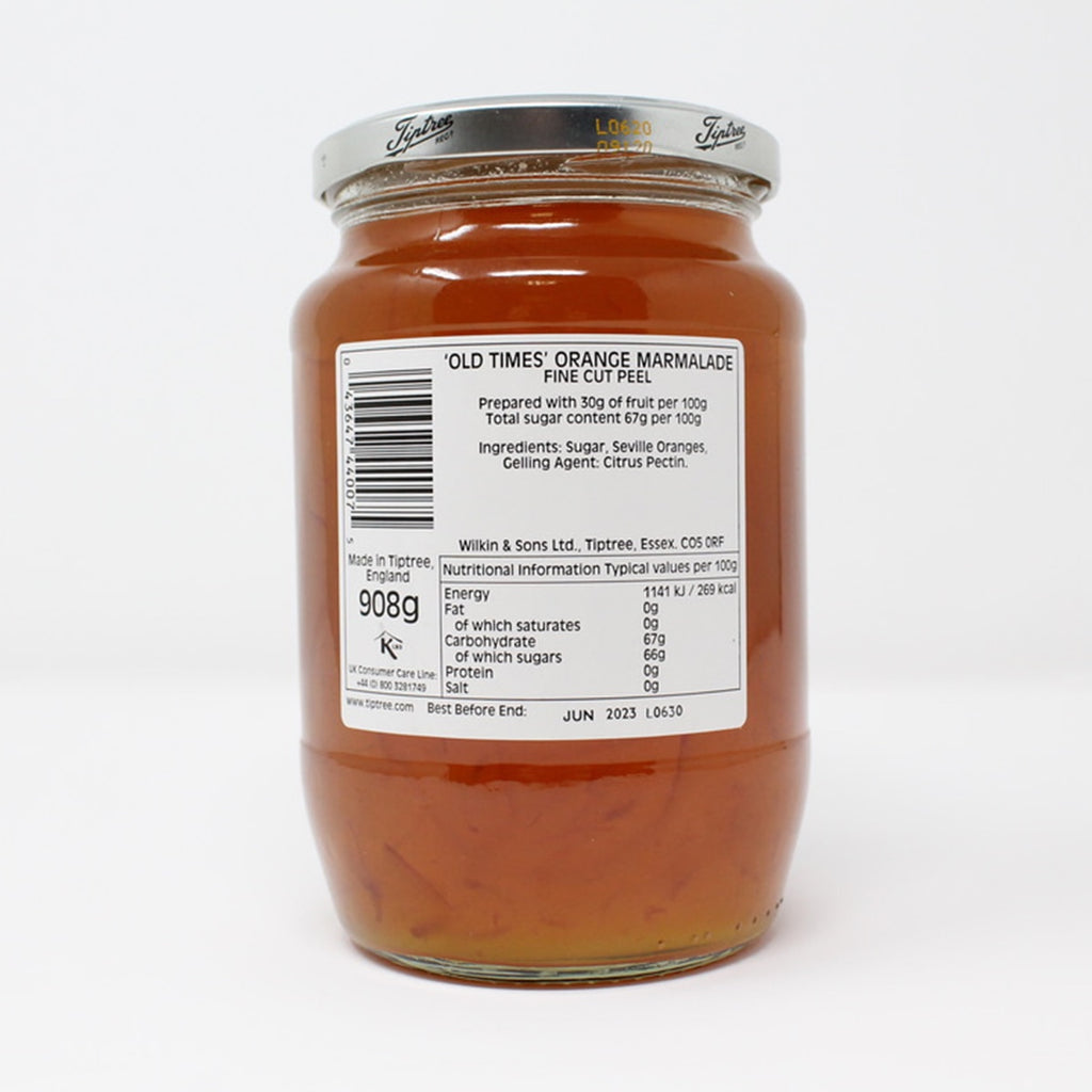 Wilkin & Sons Tiptree 'Old Times' Orange Fine Cut Marmalade, 908g