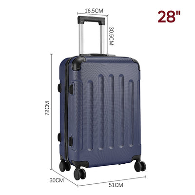 Livingandhome Hardskal Spinner Koffert Blå Bagasje 28 tommer
