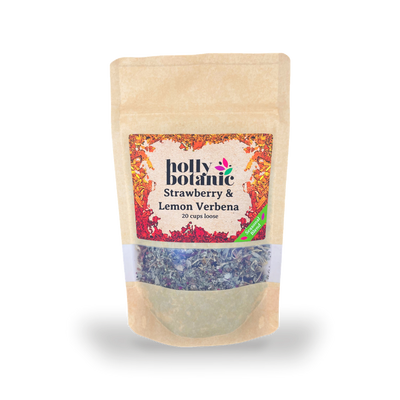 Holland & Barrett Holly Botanic Strawberry & Lemon Verbena Herbal Tisane 20 Cup Loose- Buy online at McGrocer