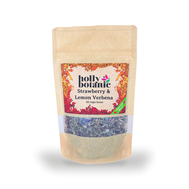 Holly Botanic Strawberry & Lemon Verbena Tisane 20 Cup Loose - British product