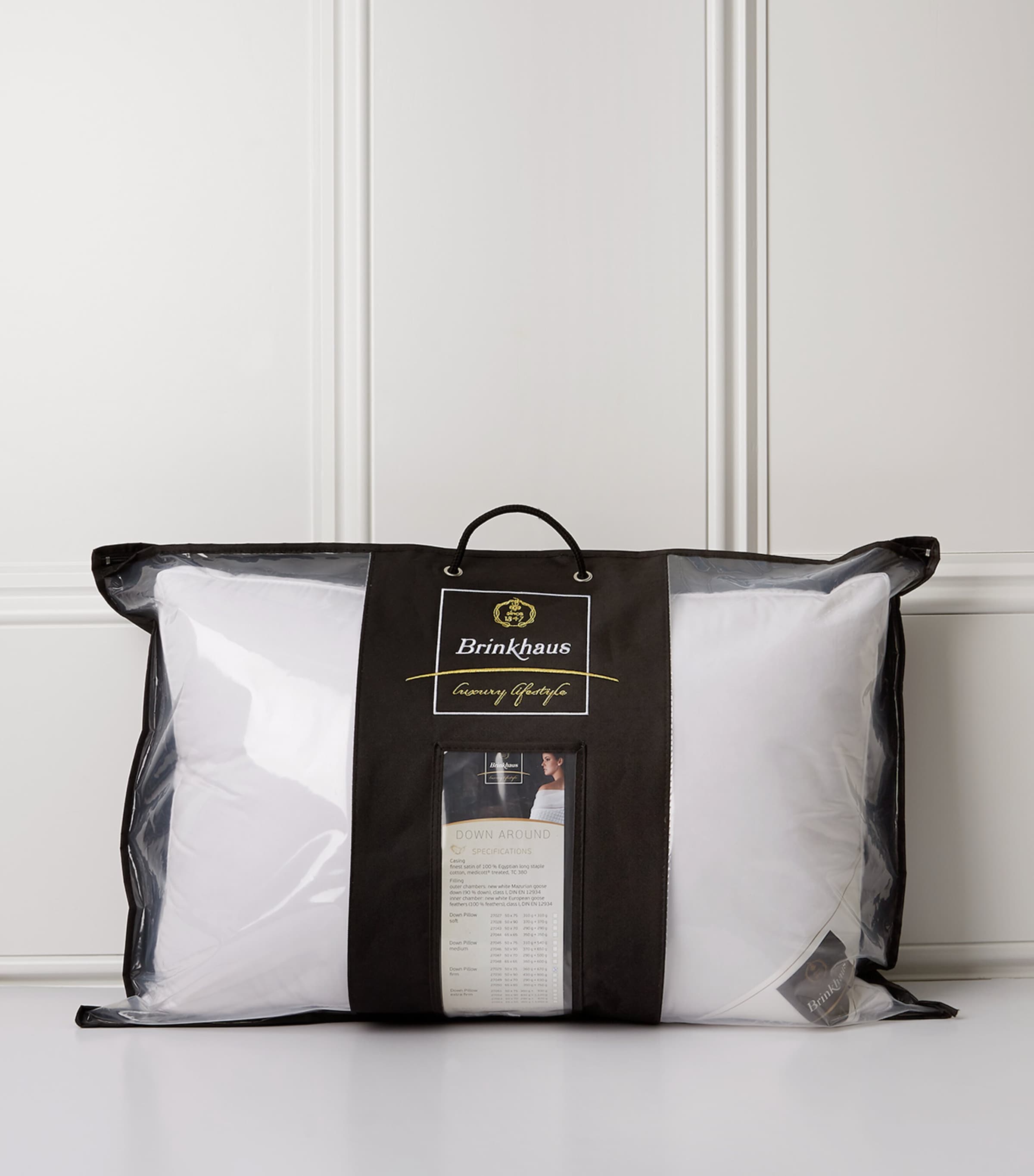 Brinkhaus firm down around pillow 50cm x 75cm - British product