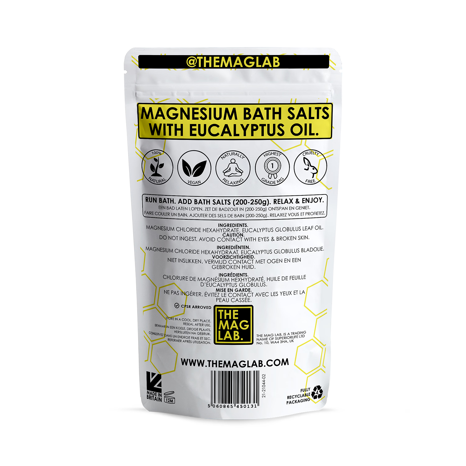 The Mag Lab mental wellness bath salts 800g - British product