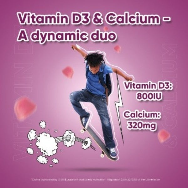 Maxmedix Calcium and Vitamin D3 gummies 90 count - British product