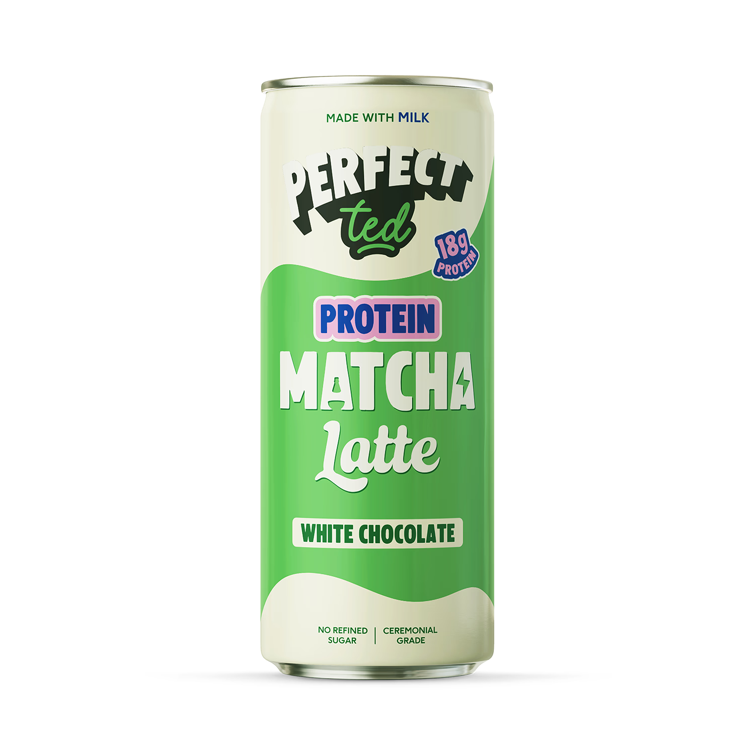 PerfectTed matcha protein latte white chocolate 250ml, UK version