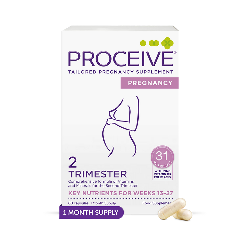 Proceive Maternity Multivitamin Trimester 2 60 Capsules, imported from the UK