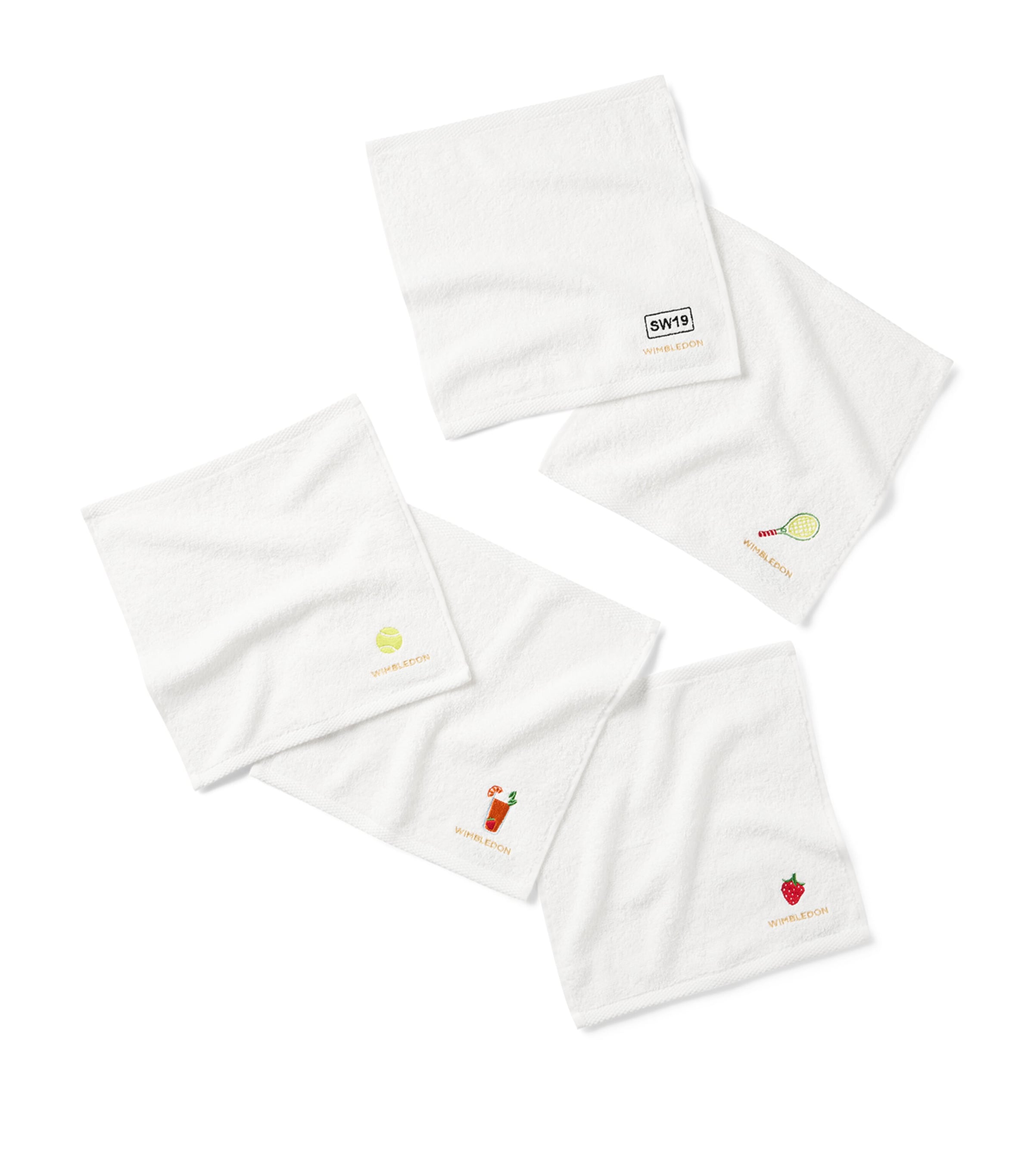 Christy Wimbledon face cloths pack of 5 cotton 600gsm - British product