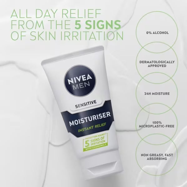 NIVEA MEN Sensitive Skincare Duo 100ml Plus 75ml, imported from the UK