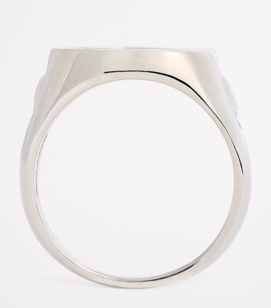 Bleue Burnham Oval Chloroplast Impression signet ring, imported from the UK