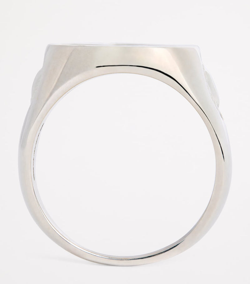 Bleue Burnham Oval Chloroplast Impression signet ring, imported from the UK