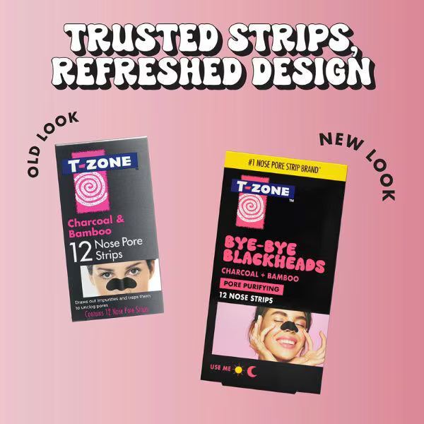 T-Zone charcoal bamboo nose pore strips 12s (British brand)
