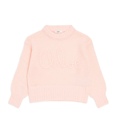 Chloé Kids Woll-Kaschmir-Logo-Pullover (4-14 Jahre)