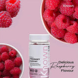 Known Nutrition pregnancy support gummies raspberry vegan, UK version