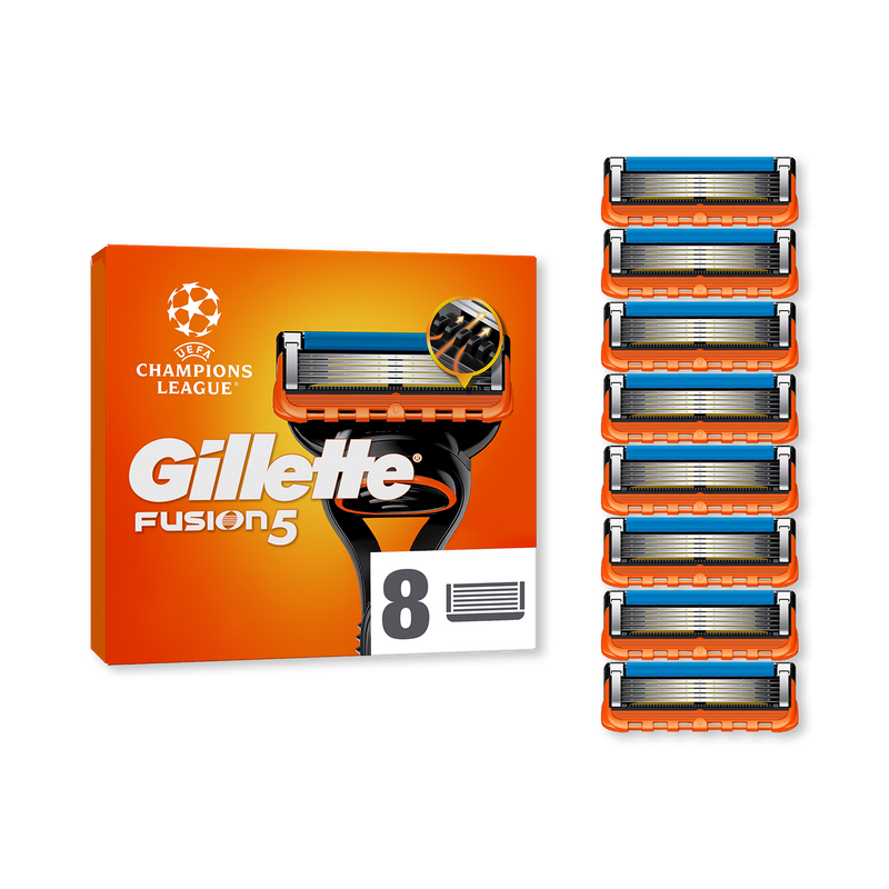 Gillette Fusion5 razor blade refill 8 blades - British product