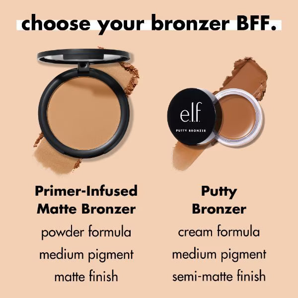 e.l.f. Primer-Infused Matte Bronzer Tan O'clock - British product