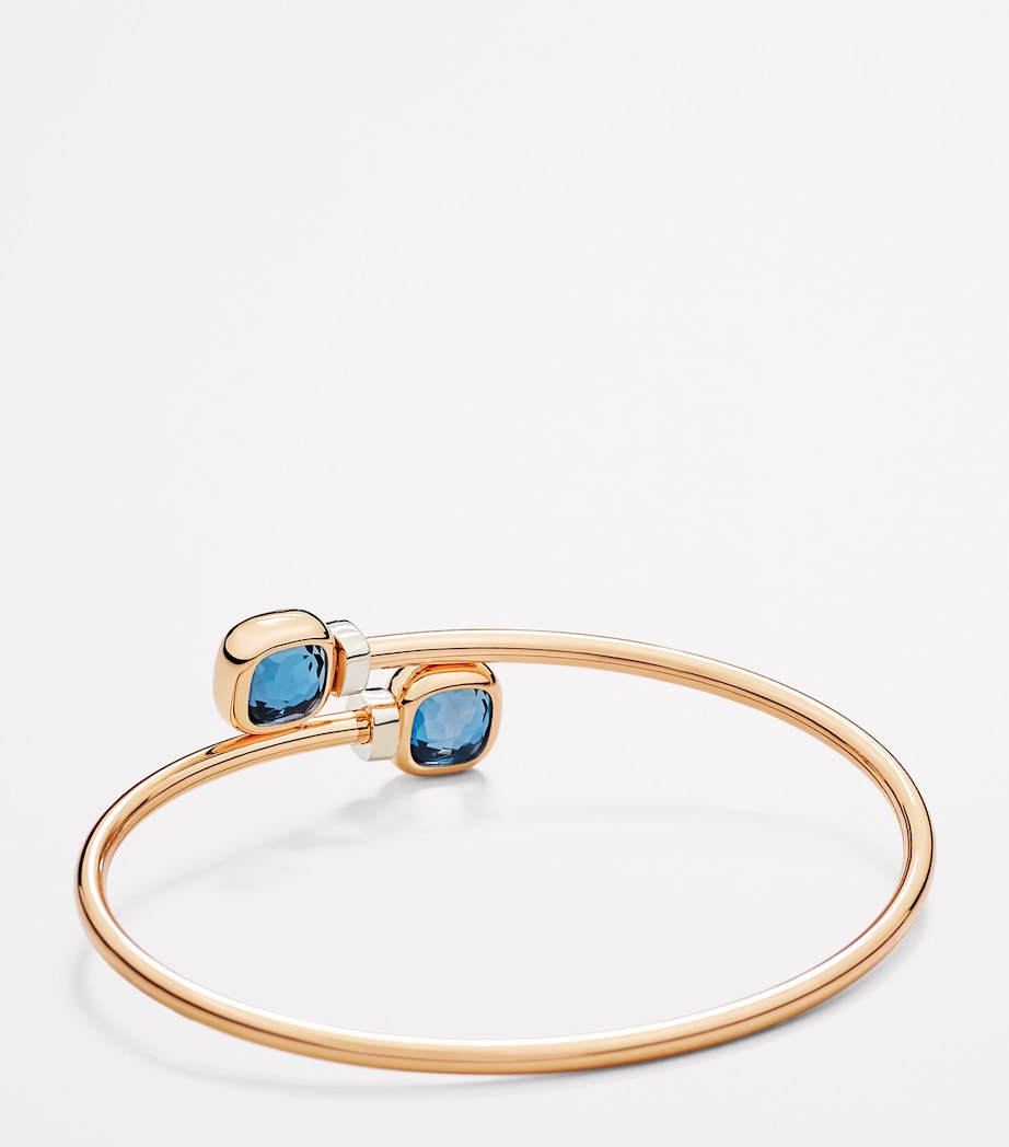 Pomellato Nudo bangle blue topaz diamond 18kt rose gold - British product