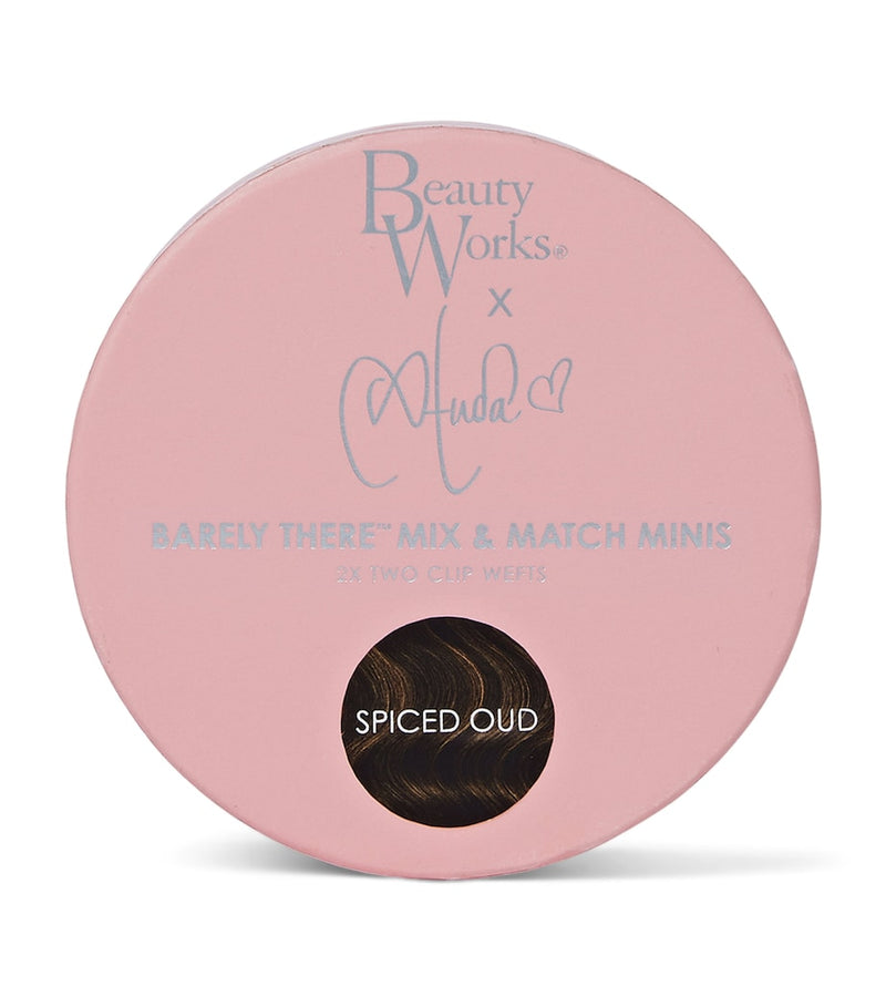 Beauty Works x Huda mix & match minis clip-in hair extensions for fine hair, 18 inch length - British product