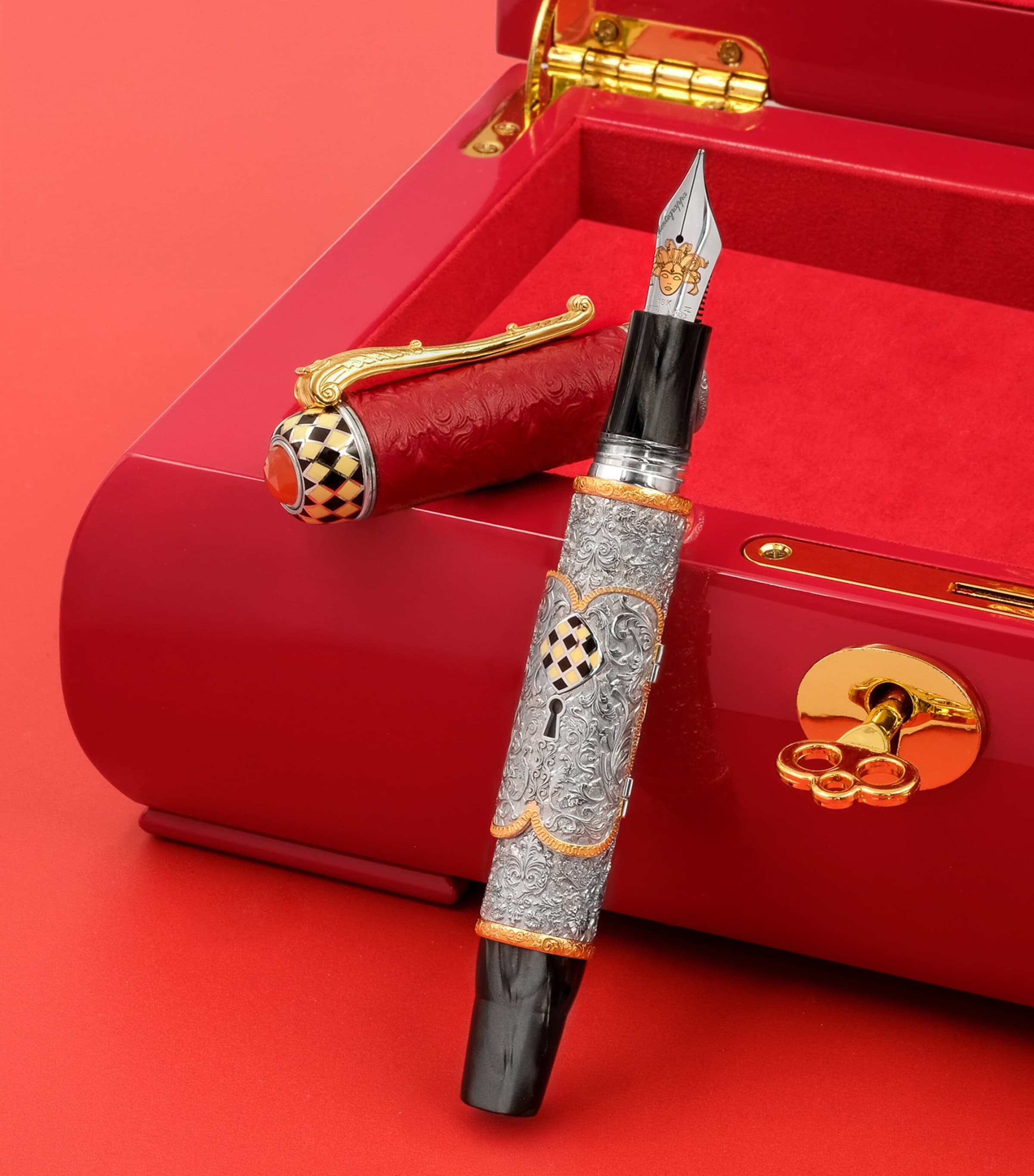 Montegrappa Sterling Silver Casanova fountain pen, imported from the UK
